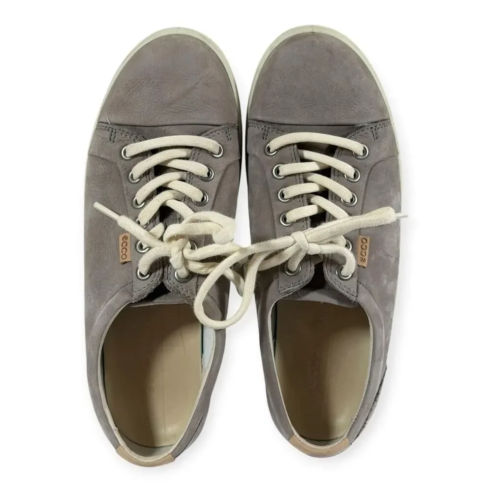 ECCO Soft 7 Leather Sneakers, Gray, Women's 7.5, EU 38